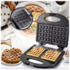 Máquina Eléctrica para Hacer Waffles – Antiadherente, 850W, Compacta y Fácil de Usar