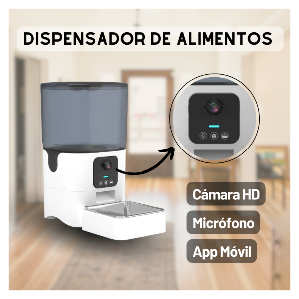 Dispensador Alimento mascota con cámara - Imagen 2